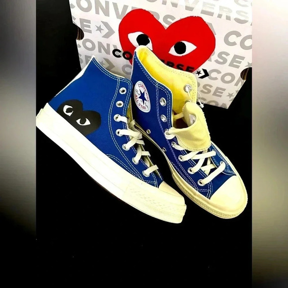 Converse x PLAY Comme des Garçons Chuck 70 Blue Quartz Size 8 - Picture 1 of 7